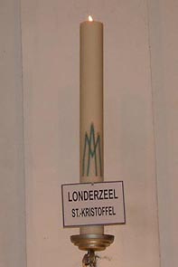 Foto van de offerkaars van Londerzeel Sint-Kristoffel te Scherpenheuvel